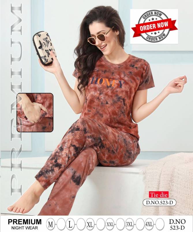 Vol Pc 523 Tie And Die Summer Special Hosiery cotton Night Suits Wholesale Online
